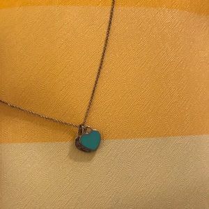 Authentic Tiffany and co. Blue heart necklace